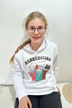 Lade das Bild in den Galerie-Viewer, Hannahccino Cat Hoodie White