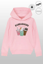 Lade das Bild in den Galerie-Viewer, Hannahccino Cat Kids Hoodie Pink