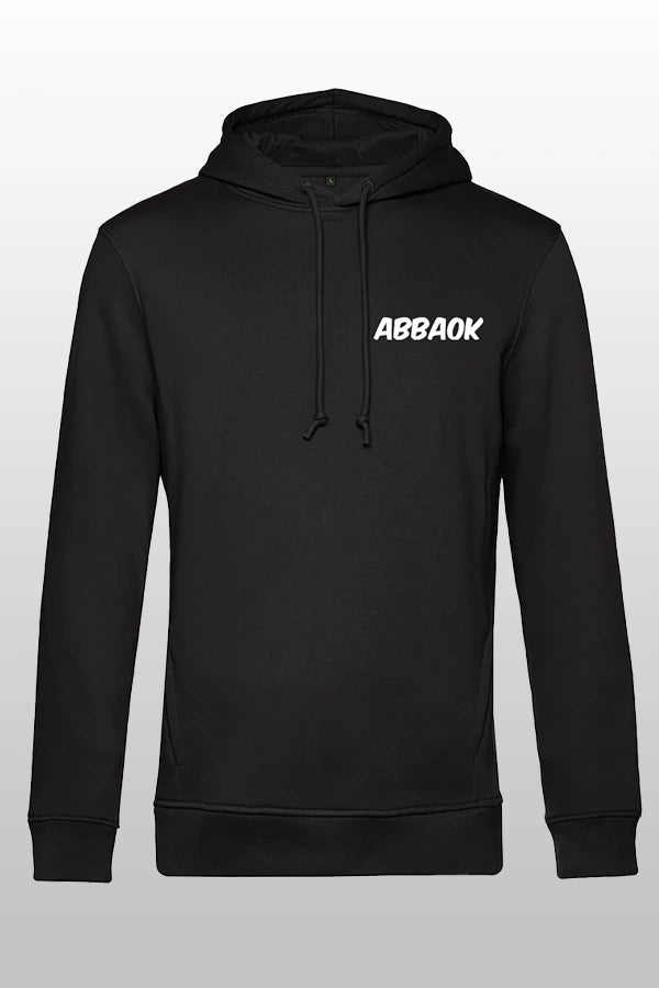 Abbaok Schriftzug Hoodie Schwarz Duo