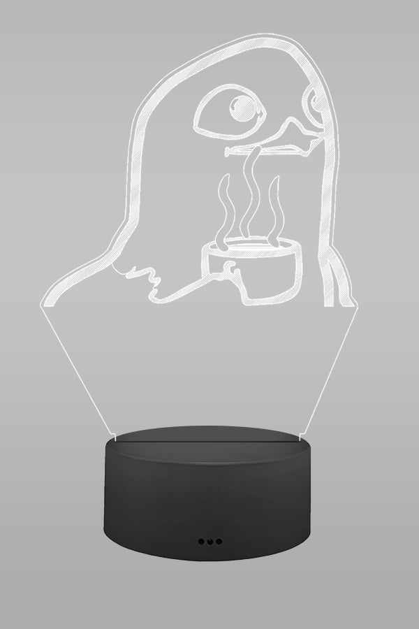 Kaffee Mowe LED Lampe