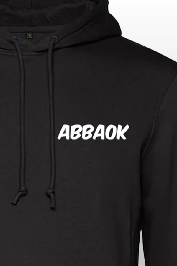 Abbaok Schriftzug Hoodie Schwarz Duo