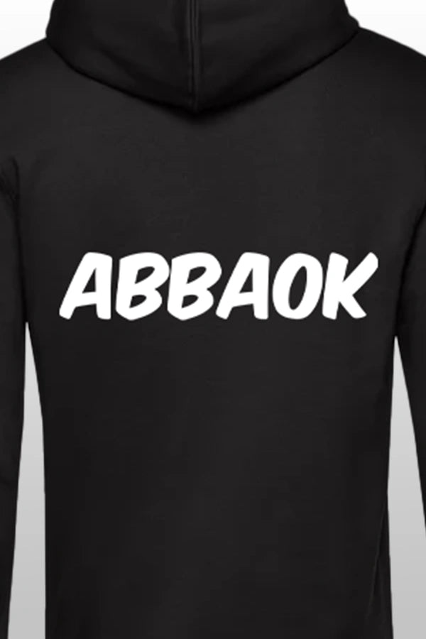 Abbaok Schriftzug Hoodie Schwarz Duo