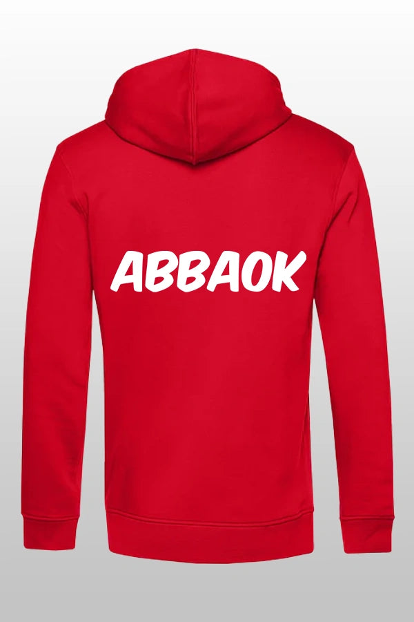 Abbaok Schriftzug Hoodie Rot Duo