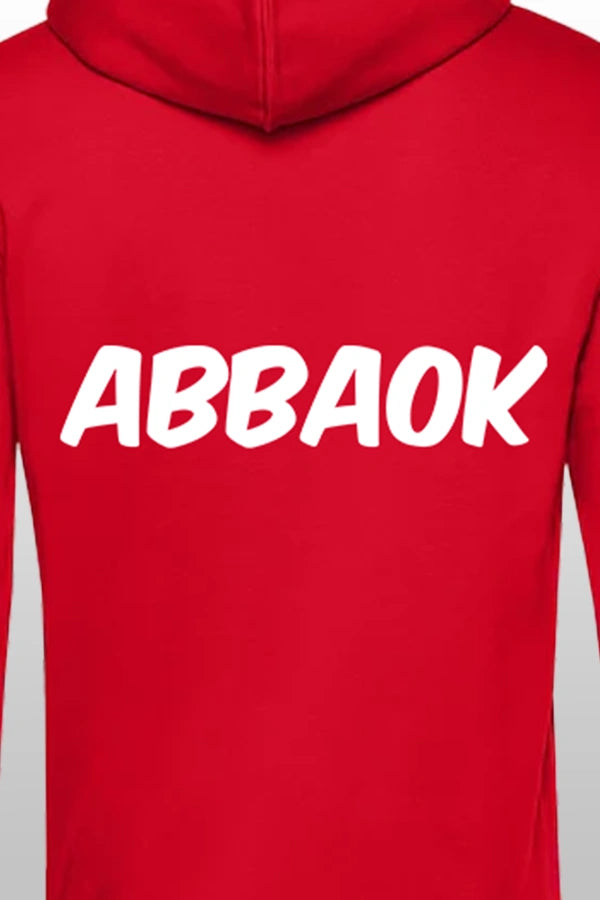 Abbaok Schriftzug Hoodie Rot Duo