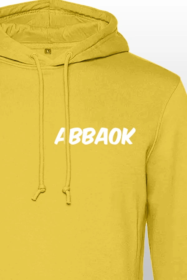 Abbaok Schriftzug Hoodie Gelb Duo