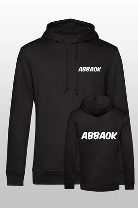 Abbaok Schriftzug Hoodie Schwarz Duo