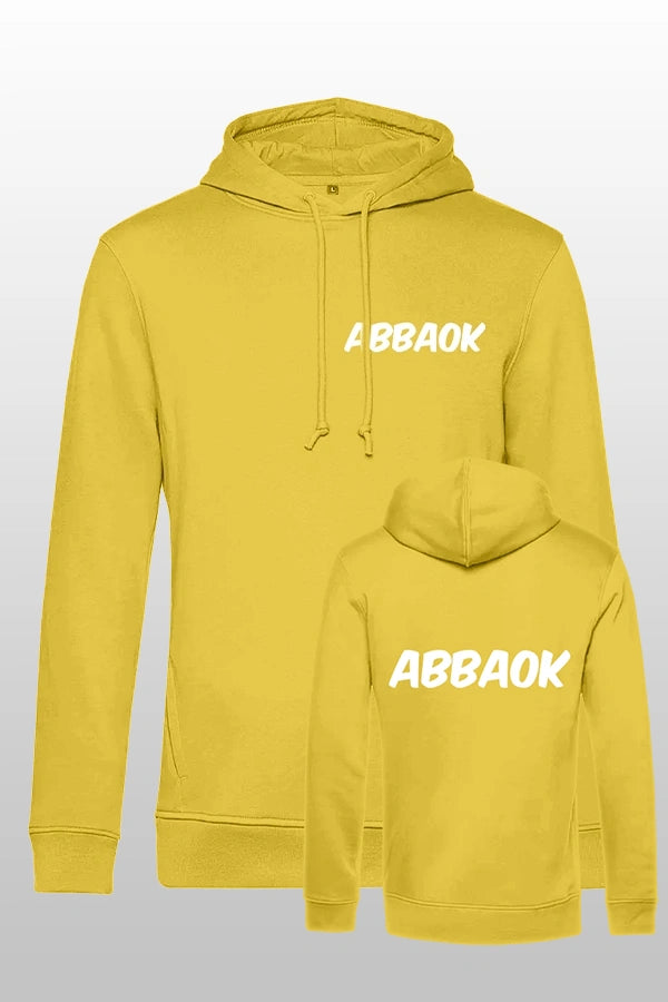 Abbaok Schriftzug Hoodie Gelb Duo