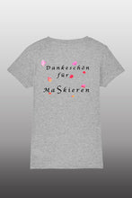 Lade das Bild in den Galerie-Viewer, Dankeschön für MaSkieren T-Shirt-V heather grey
