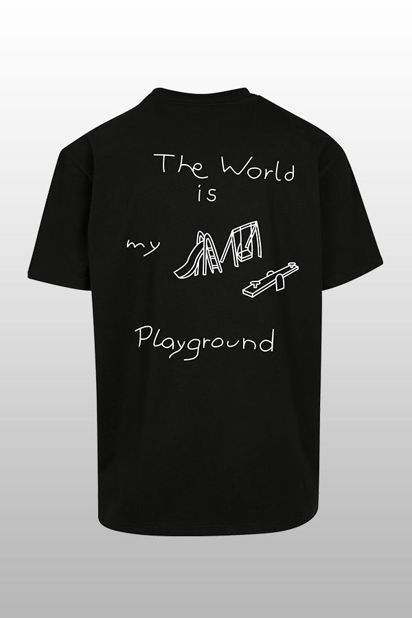 Playground Oversize T-Shirt schwarz