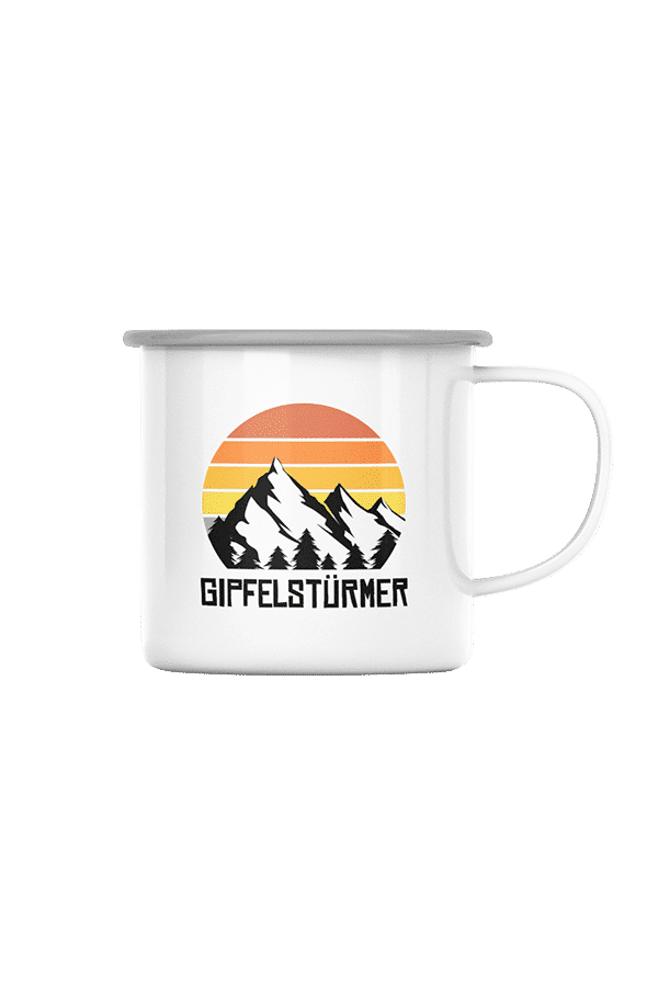 Gipfelstürmer Emaille Tasse