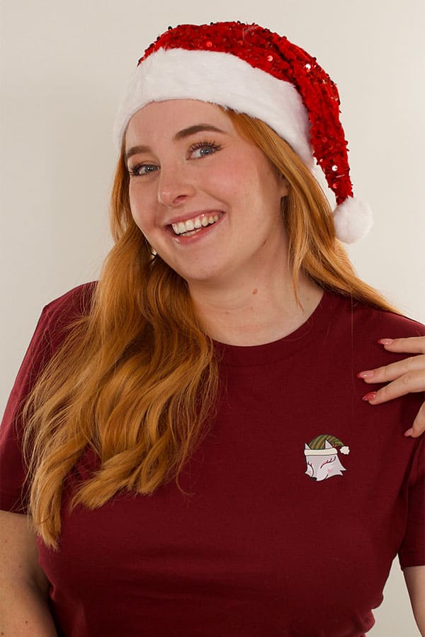 Wolf Weihnachts Shirt burgundy