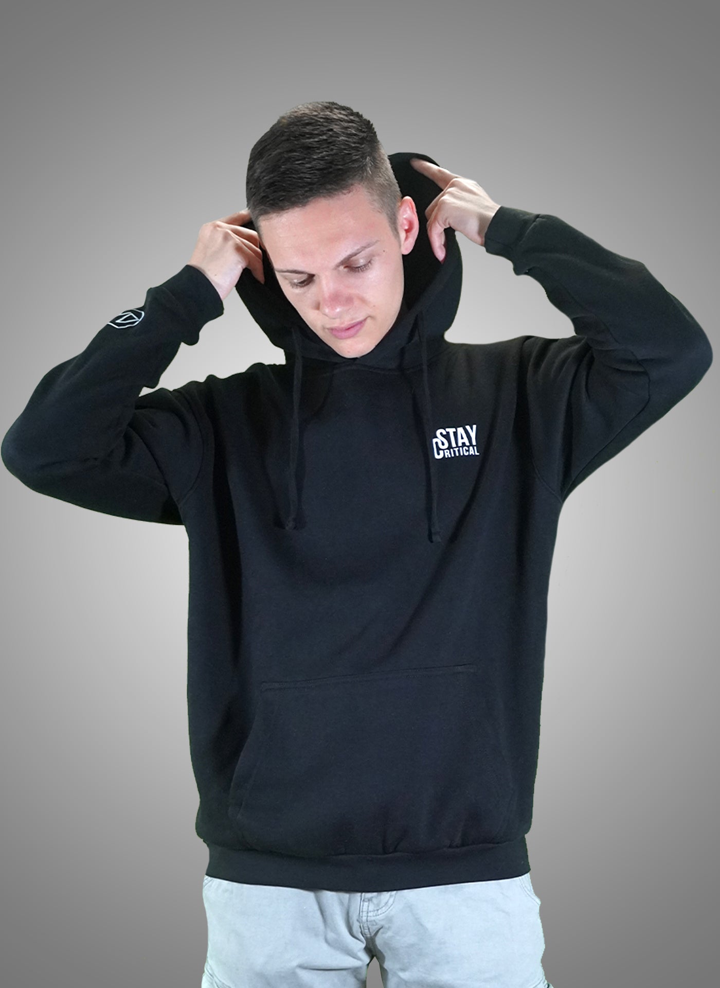 Stay Friendly Hoodie black AlphaKevin
